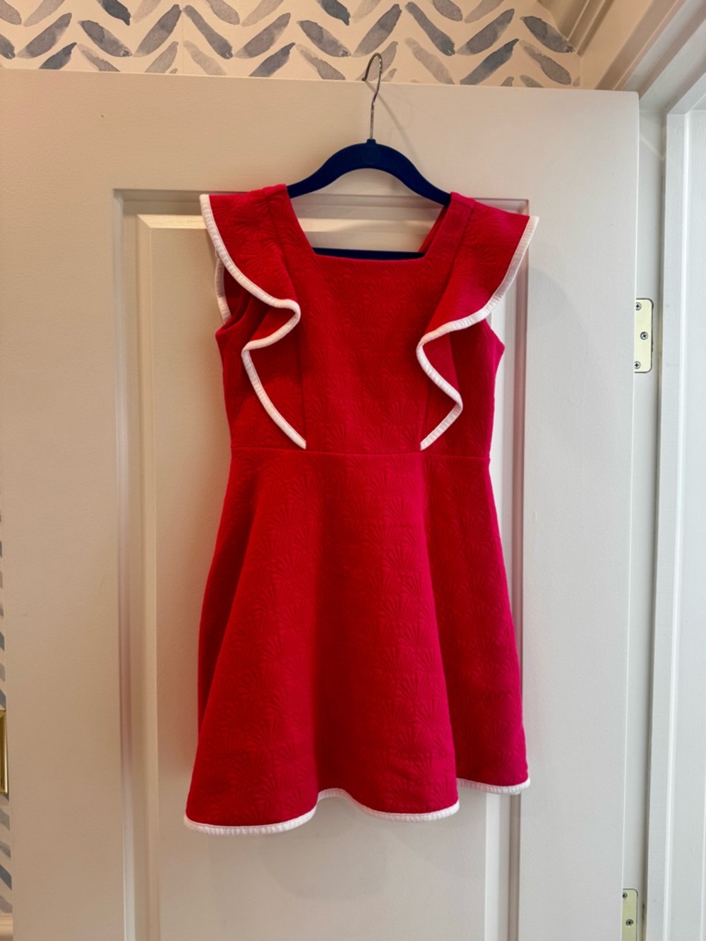 Janie and Jack Girls Fuchsia Ruffle Trim Party Dress